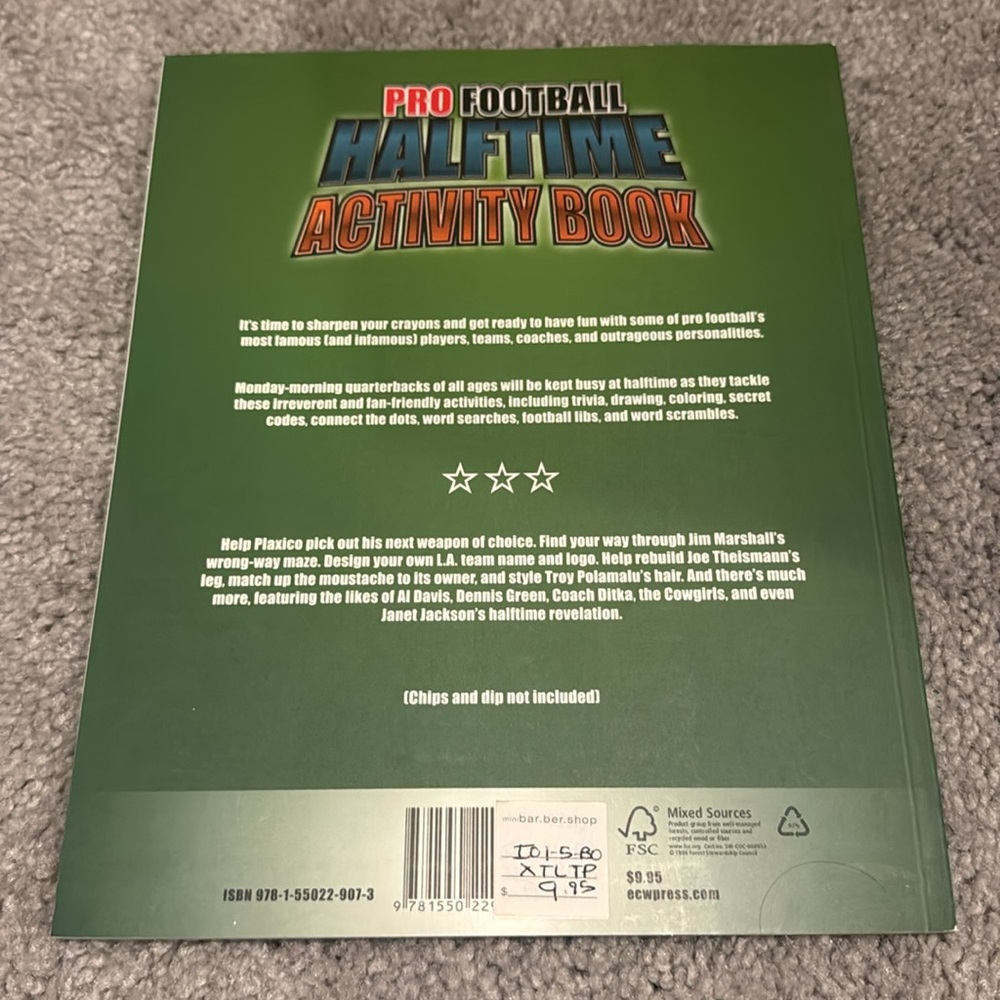 Pro Football Halftime Activity Book - Picture 2 of 2
